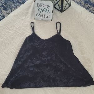 Crushed velvet tank